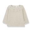 Beige t-shirt met kraagje - Anna oatmeal  - maat 68 (Geboortelijst Maysa E.)